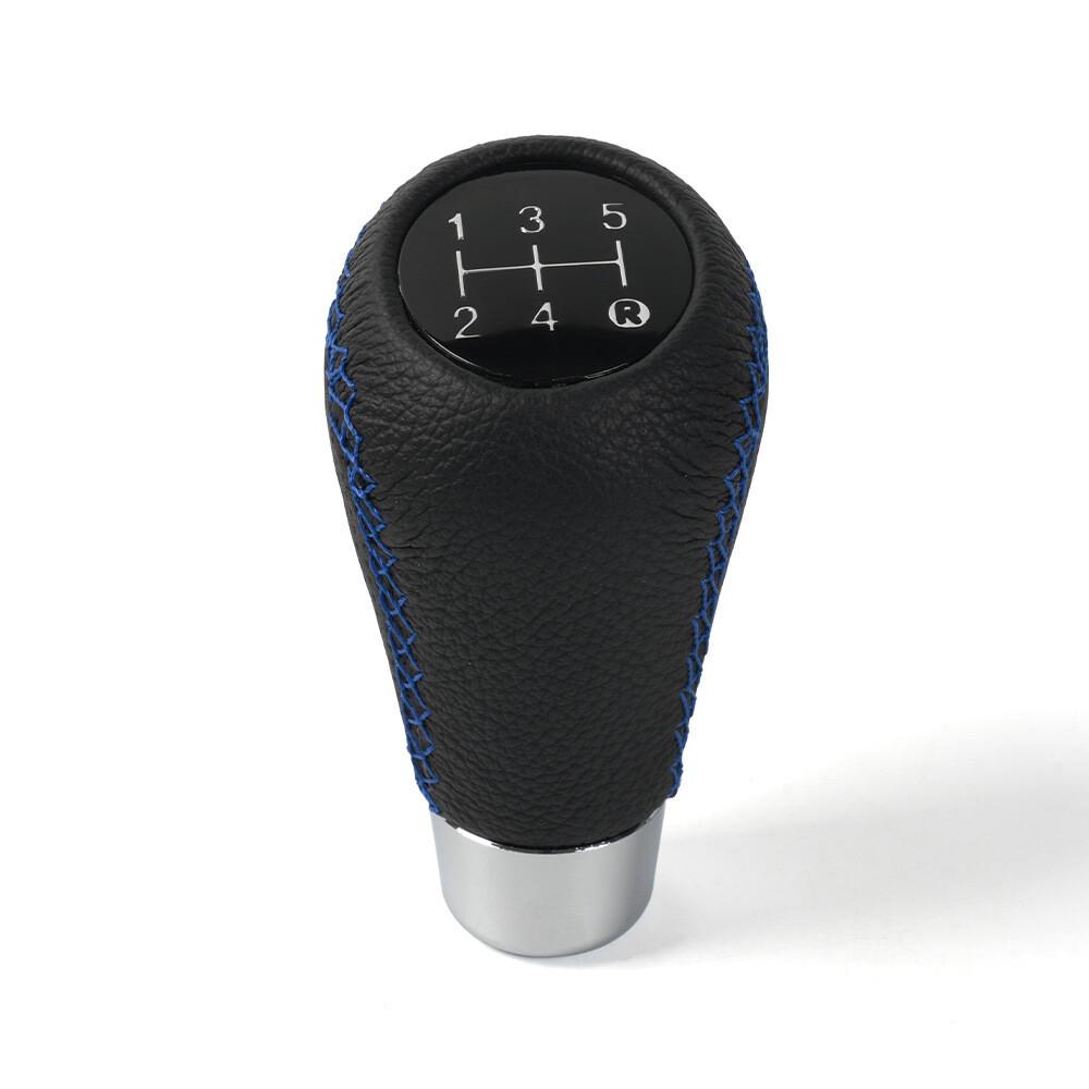 5 Speed Universal Manual Car Gear Stick Shifter Shift Knob Lever Leather Black