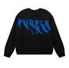 Grenzüberschreitender E-Commerce Herbst und Winter Lila klassischer Buchstabenaufdruck Amerikanische Streetwear Trendmarke schwerer Pullover Frottee Pullover