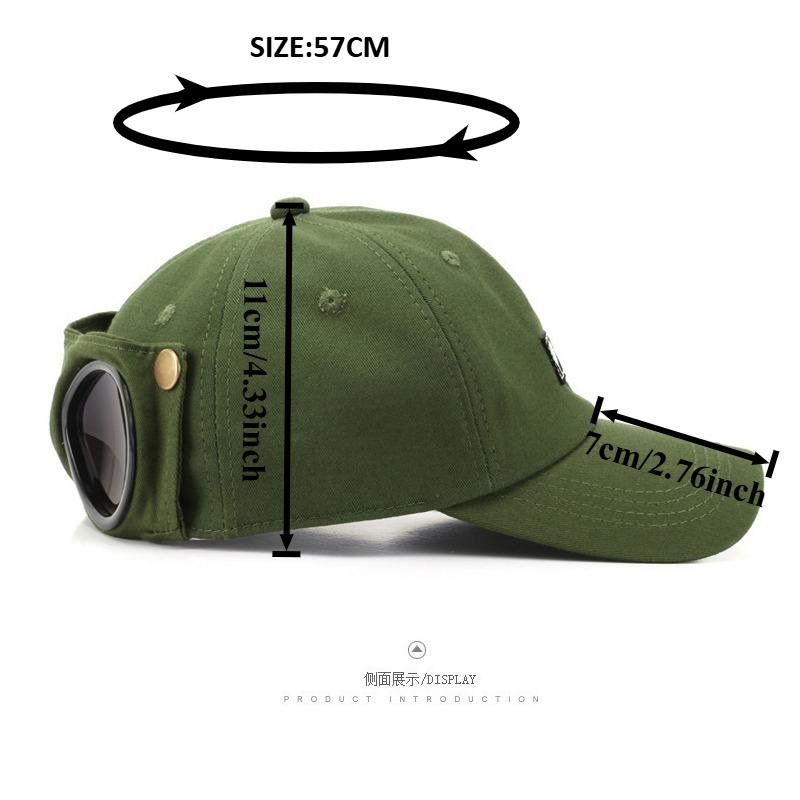 Fashion Pilot Hat Ins Korean Version Personality Glasses Baseball Cap Men Sunglasses Sunshade Spring Summer Versatile Hat