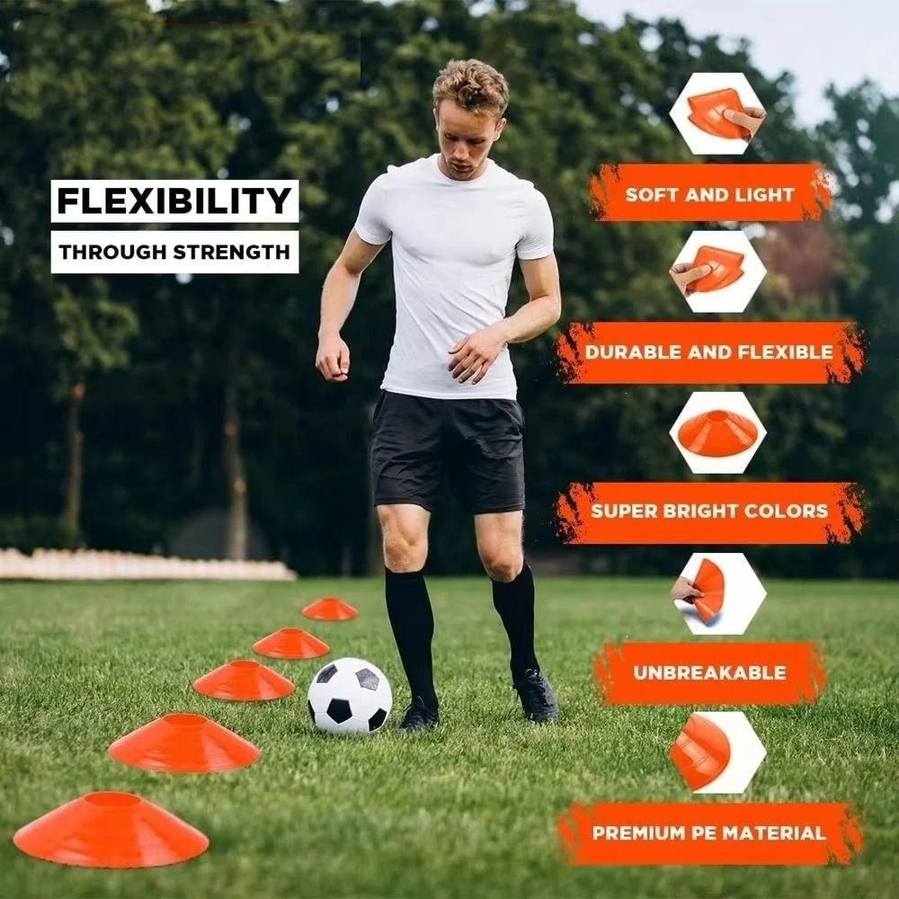 25/50Pcs Colorful Soccer Disc Cone Set Durable Soccer Cones Soccer Training Sign Dish Basketball