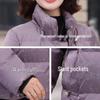 SNOWFLYING Women's Mid-Aged Stand Collar Down Jacket 6117