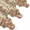 FREEDOM Synthetische Lockige Braiding Haarverlängerungen 24 Zoll/60 cm Lang Tief Wellig Twist Häkelzöpfe Haare Ombre Braun Regenbogen Haare