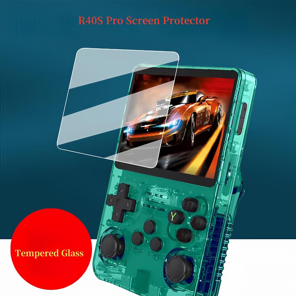 2Pcs 9H Game Console Protective Film Wear Resist Screen Protector Film Anti-Scratch Game Console Tempered for R40S Pro
