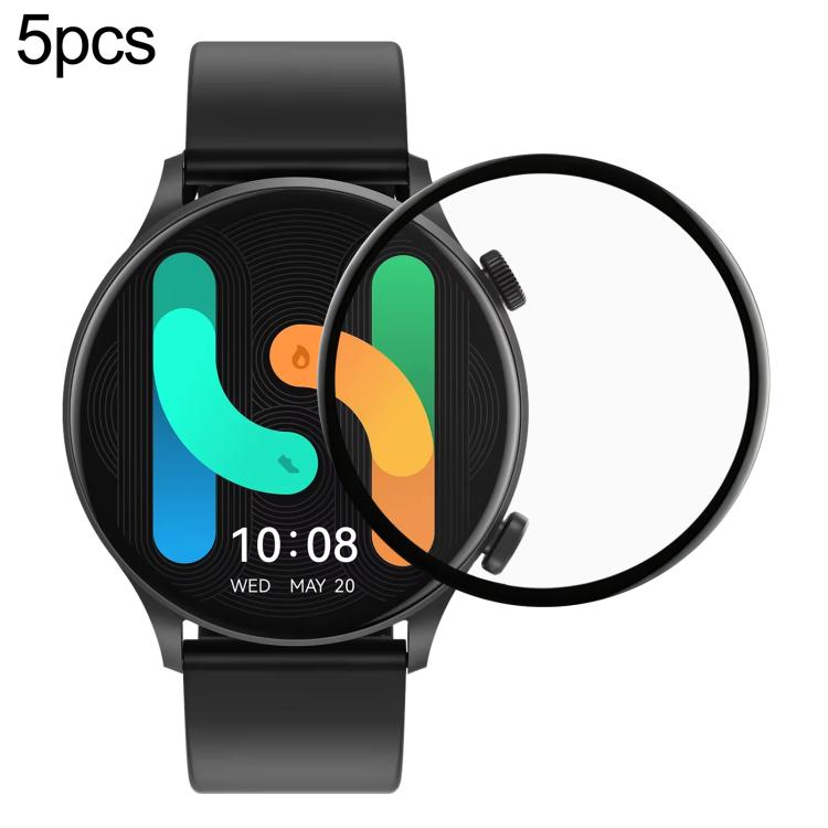 5 PCS PMMA Composite Soft Screen Protector For Xiaomi Haylou RT2 LS10, HD Clear Abrasion Resistant Sensitive Touch Easy Install Watch Protective Film