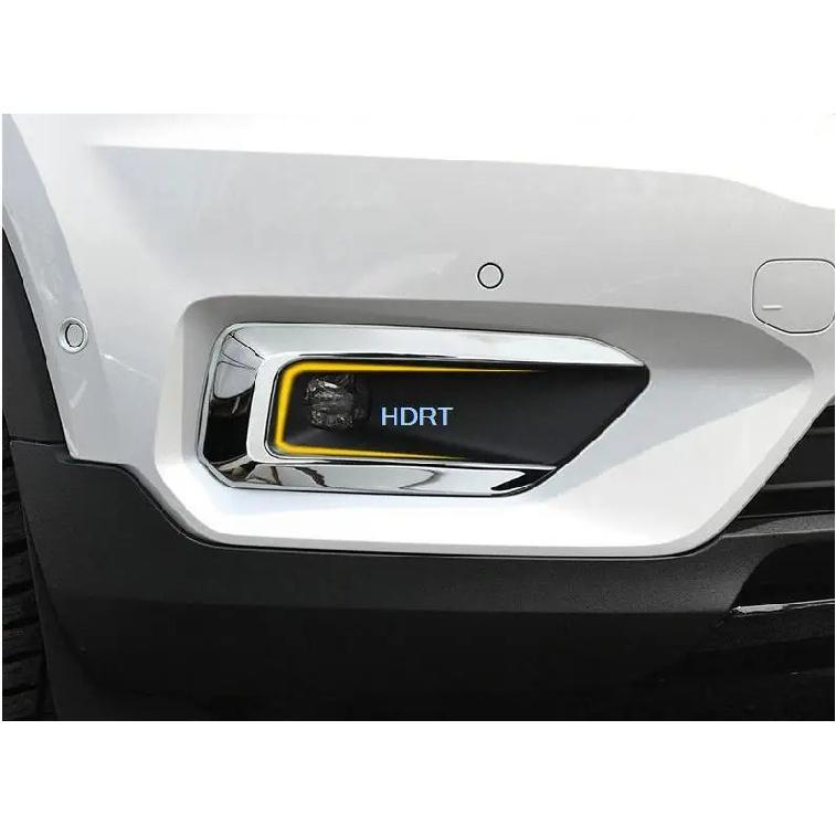 Samochód Nadwozie Przód Reflektor Przeciwmgielny Lampa Detektor Ramka Naklejka ABS Chromowana Osłona Element Wykończeniowy 2 szt. Do VOLVO XC40 2019 2020 Akcesoria Samochodowe