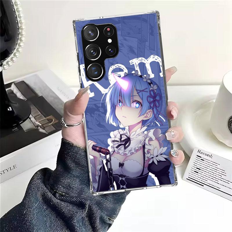R-Rem Re Zero Anime Soft Phone Case For Samsung Galaxy S22 S23 S24 S25 Edge S26 Ultra S20 FE S21 Plus + Fundas Coque Galaxy S20
