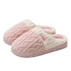 Home cotton slippers winter indoor household plush warm non-slip winter fluffy slippers winter