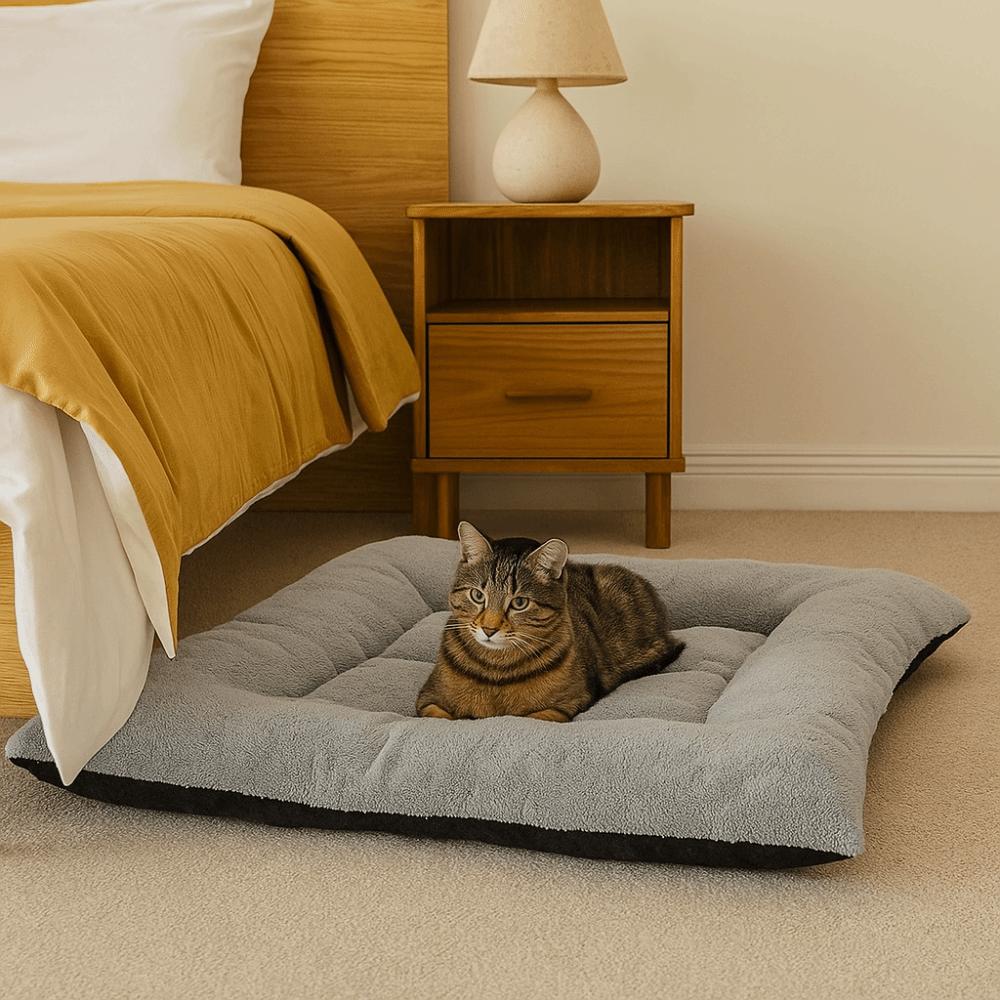 Non-slip Pet Plush Pad Surrounding Style Thickened Pet Mat Dog Sofa Bed Dog Crate Mat  Winter