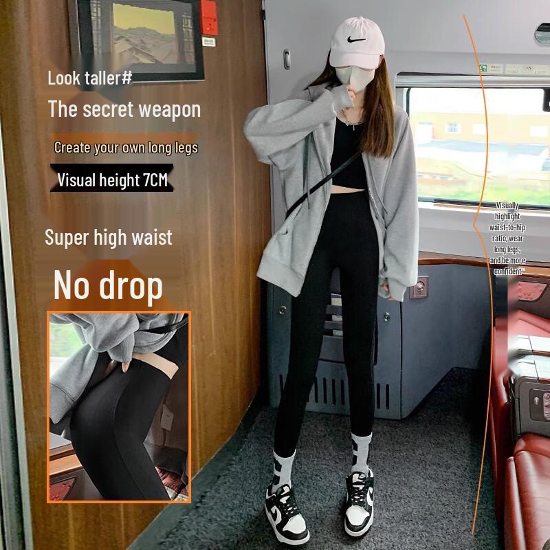 Langsha Women's High-Waist Thermal Shark Skin Leggings