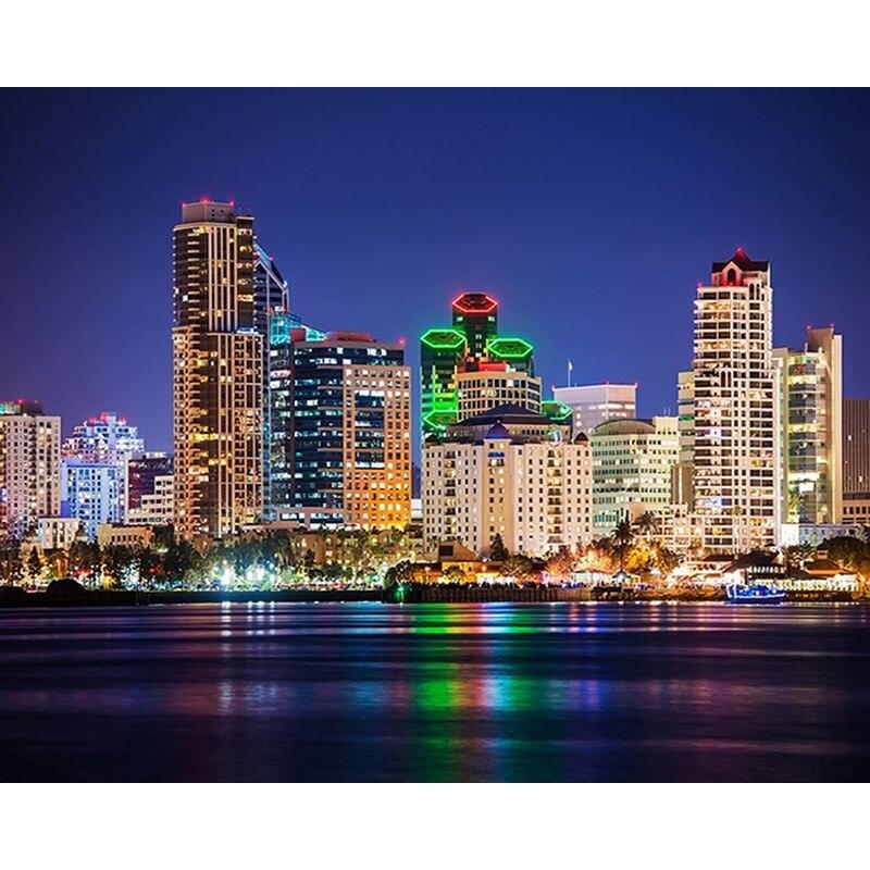 5D Diamond Embroidery City Landscape Full Drill Diamond Painting Cross Stitch  Mosaic Home Decoration
