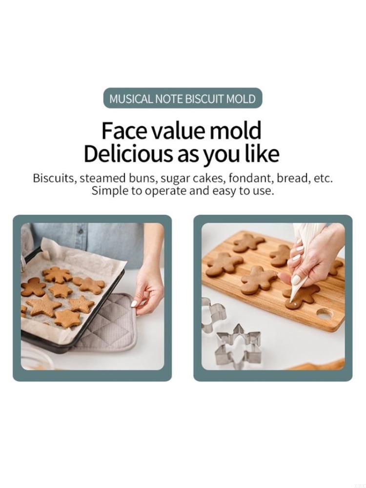 

Musical Notes & Instrument Cookie Mold Biscuit Cutter Stainless Steel Material Baking Tool Baking Accessories for Cookie X3UC China Mainland