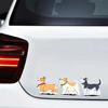 3 Piece Cartoon Sticker Cute Pet Dog Husky Corgi Car Stickers Waterproof Vinyl Decals Auto Body Window Bumper Decor Motorcycle Helmet Stickers TM205