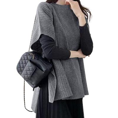 Pull en tricot Ladyangel Coupe ample Quotidien Gilet pour femme, Haut, Gilet, Superposition, Automne/Hiver, Épaule, Amincissant, Chaud, Mignon, Élégant, Coupe,