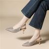 Bankettmode spitze Einzel-Schuhe Damen atmungsaktiv vielseitig spitze High Heels nicht müde Füße zu den Röcken Stiletto Temperament Damenschuhe