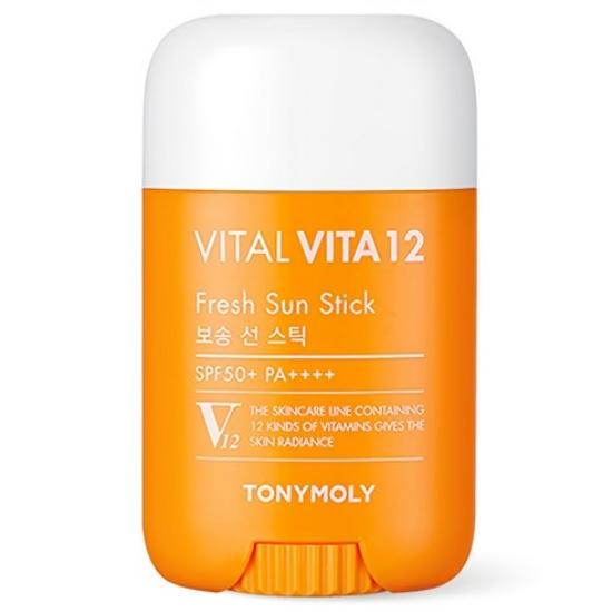 TONYMOLY Vital Vita12 Fresh Sun Stick SPF50+ PA++++ UV Protection Sun Stick, 22g 22g