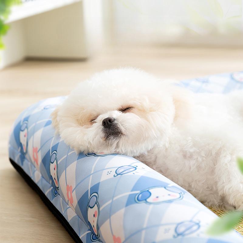 Spring and Summer Removable and Washable Dog Cool L-shaped Mat Kennel  Small and Medium-sized Dog Sofa Nest  Cat Nest  Pet Nest Mat