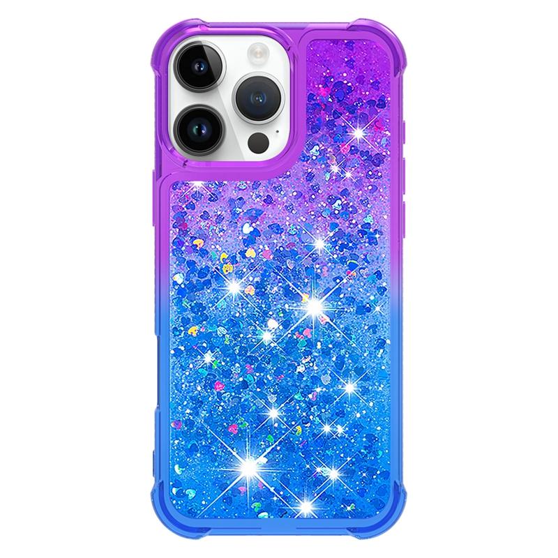 I Phone 16 Pro Max Case On For Funda iPhone 16 Pro MAX Cover Glitter Dynamic Liquid Case For Apple16 Plus 16ProMax Cases Etui