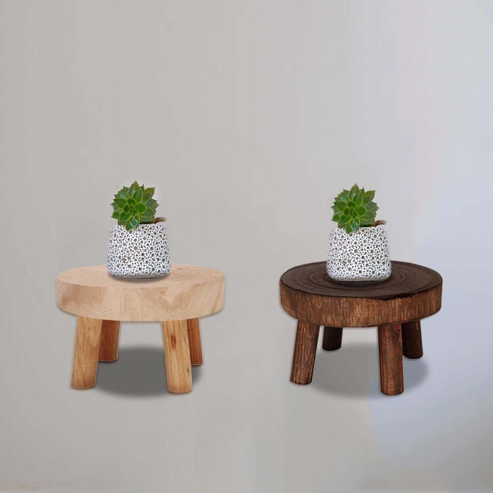 Garten-Sukkulente Innen-Außen-Blumentopf-Basis Pflanzenständer Regal Blumentopfhalter Hocker aus Holz