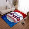 "Baseball Braves Logo Design Rug Decor - Non-slip rug suitable for living room and bedroom sofas"