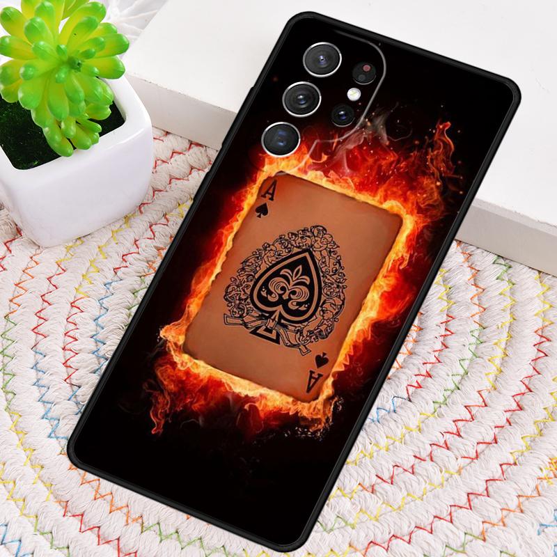 Mystery Poker Card Silicone Phone Case For Samsung Galaxy note 10 pro S26 S25 S24 S23 S22 S21 Plus S25Ultra Capa Cover
