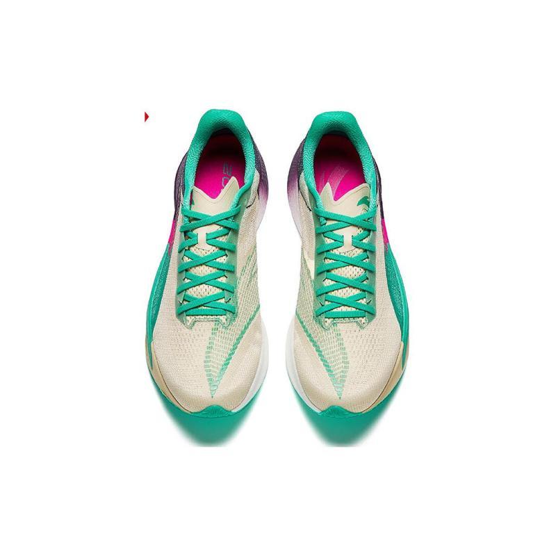 Anta C202 5 Slip Resistant Abrasion Resistant Low top Marathon Running Shoes Men's Beige Green Red Sneakers 112455563-4