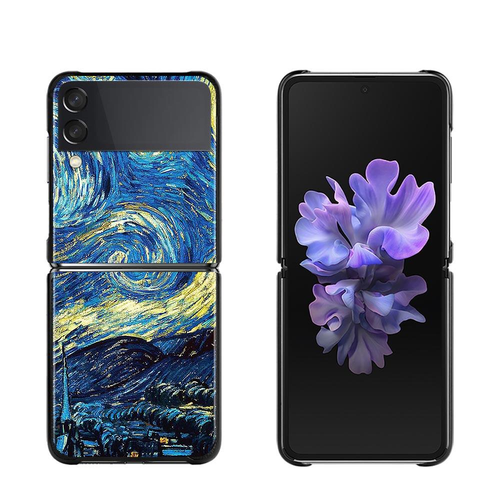 Zflip4 Phone Case For Samsung Galaxy Z Flip3 5G Cases for Samsung Z Flip 3 Zflip Coque Hard Shell Fundas Van Gogh Starry Sky Art