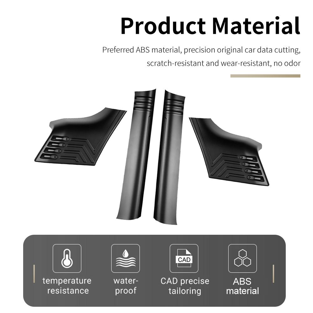 For Suzuki Jimny 2018-2025 A-pillar Trim Cover, ABS Anti-Scratch Wear-Resistant Exterior Decor Protective Trim Auto Accessories