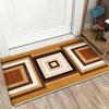 Abstract Geometric Welcome Doormat Mat for Entryway Hallway Modern Brown Beige Area Rug Home Decor Entrance Floor Mat