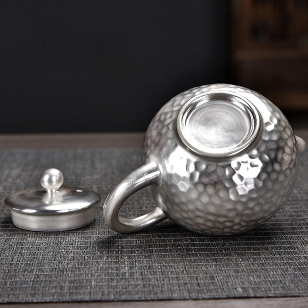 Hammered Texture Silver Gilding Teapot Gift Set Handmade Heat-resistant Kung Fu Tea Pot Filter Mini Kung Fu Tea Cup Elder