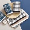 Premium Cotton Plaid Towel: Soft Gauze Front & Terry Loop Back, Perfect for Face Washing & Business Gifts