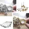 15Pcs/set Mini Grinding Accessories Wire Wheel Brushes T-shaped Brush Grinder Rotary Polishing Tools