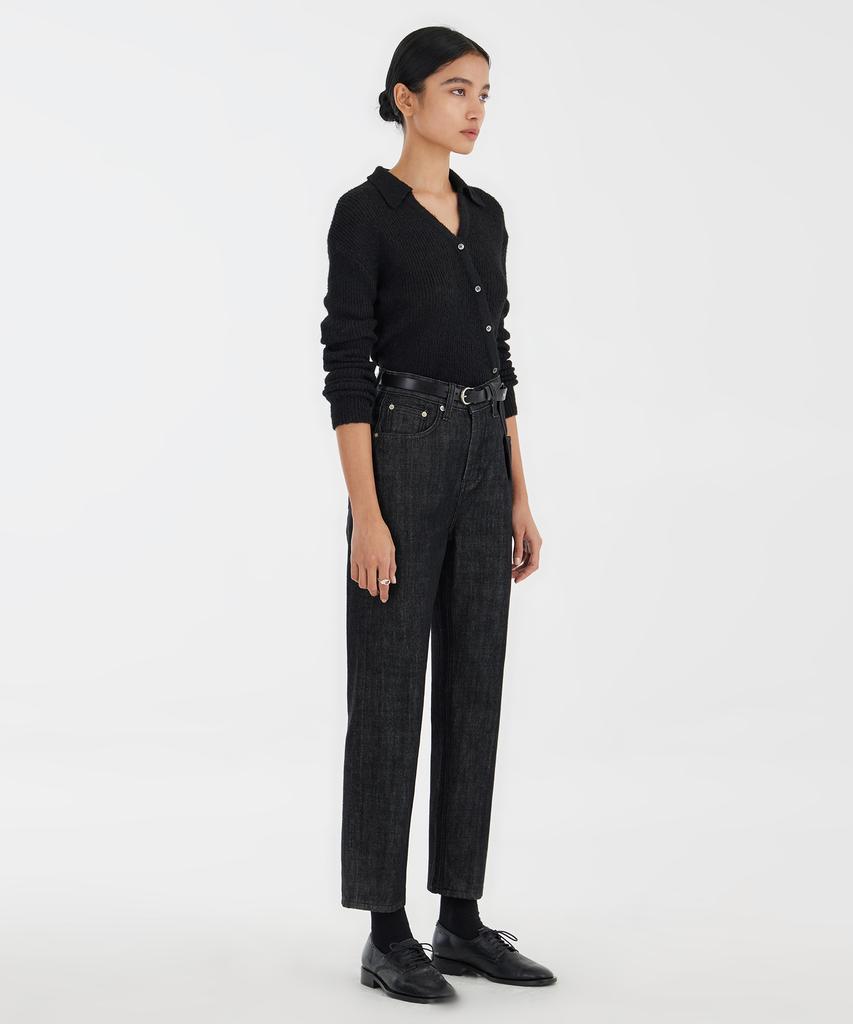 YOUTH Asymmetric Knit Shirt - Black