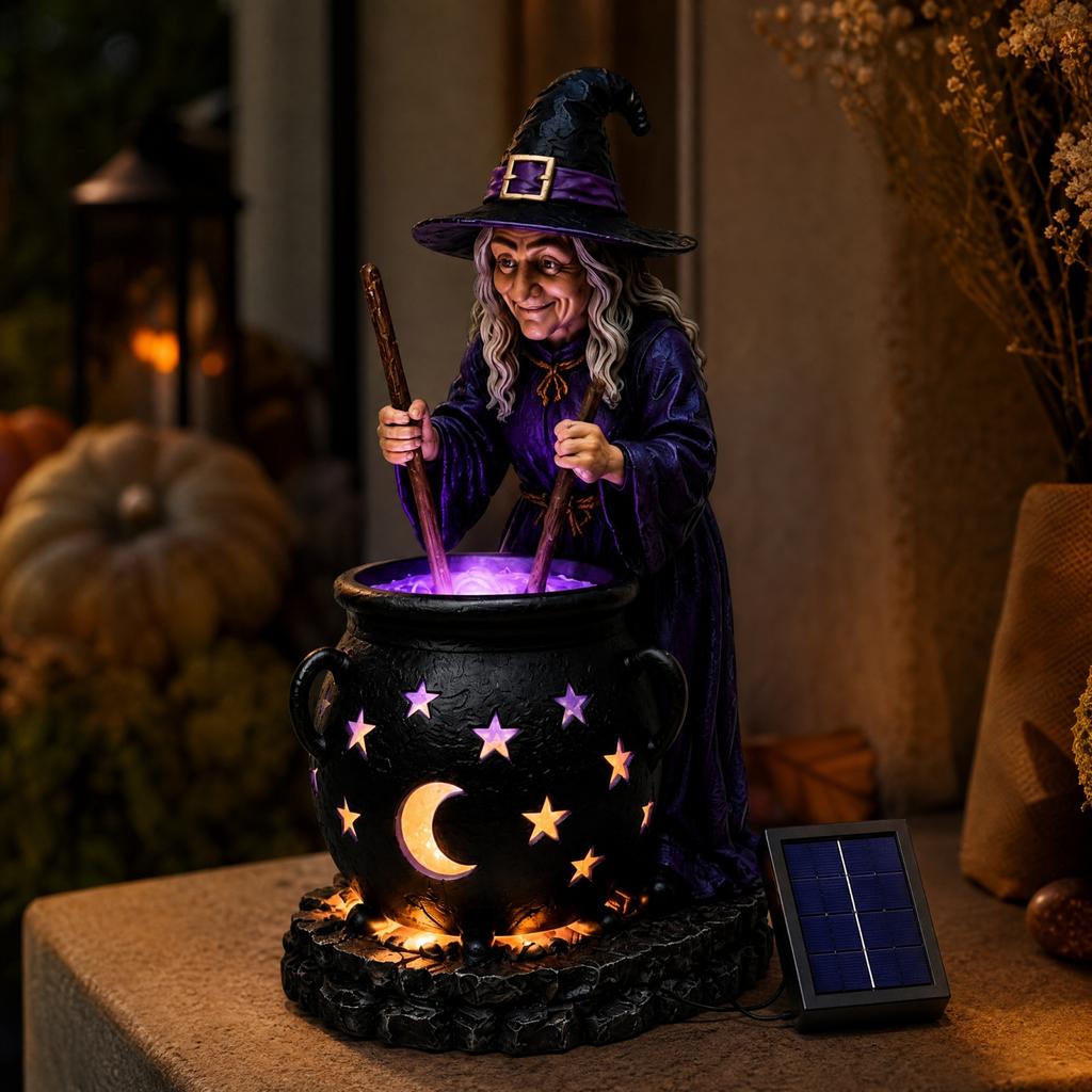 Calderone Magico di Halloween Luminoso, Decorazione Esterna Luminosa per