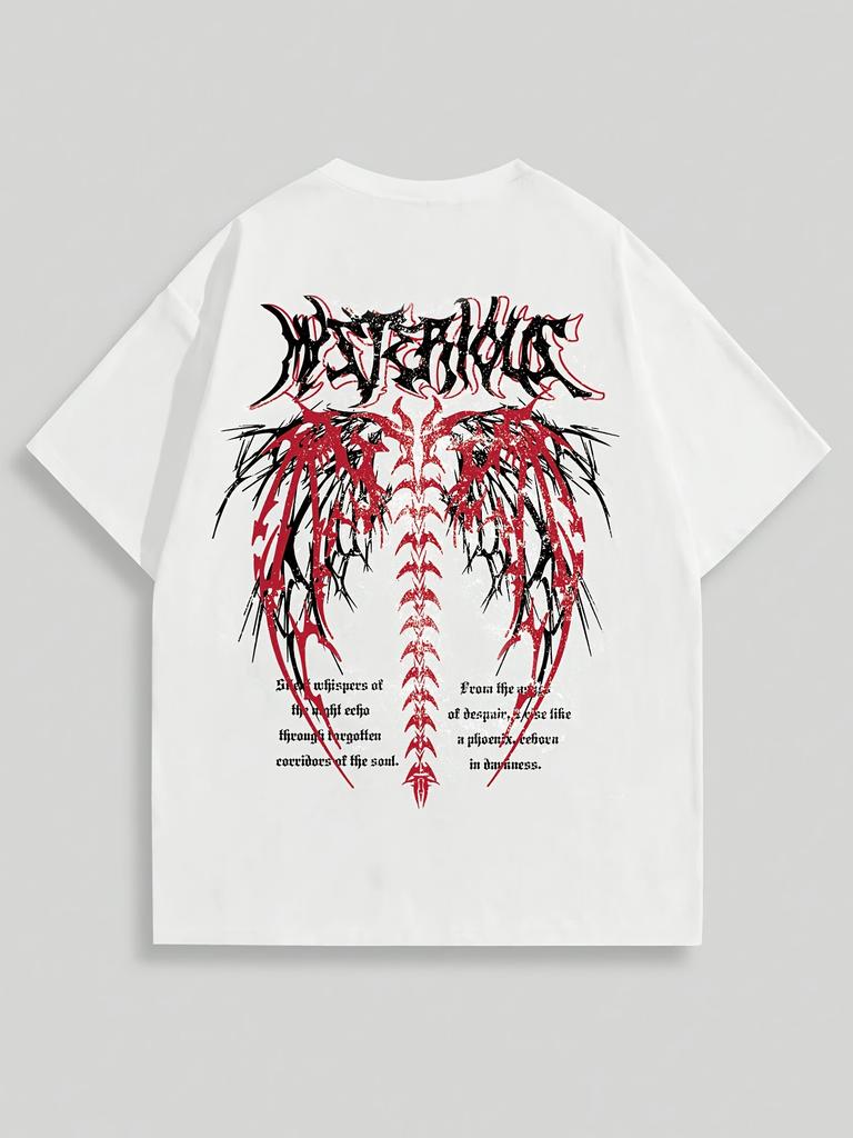 Gothic Cool Print 100cotton Trendy Men Woment Tshirt Summer Autumn Daily Outdoor Sports Party Casual Loose Street Short Sleeve