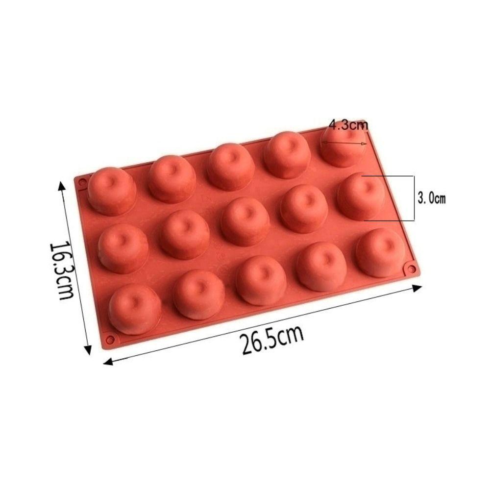 8/15-Kammer Puddingform Hitzebeständige Backform Tragbare Apfel-Silikonform Schokolade