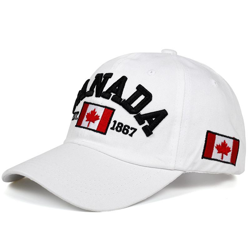 Baseball Cap Embroidery Maple Leaf Neutral Cap Korean Version Casual Hat Hip Hop Hat Men's and Women's Sun Hat Fast Selling Korean Style