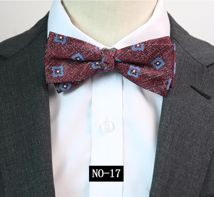 Pattern Bow Tie Men'S Banquet Business Wedding Groom Best Man Gentleman'S Dress Studio Burgundy Navy Bow