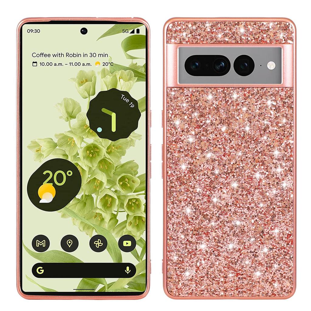 Google Pixel 7A/8Pro Electroplated Glitter Rhinestone Phone Case - Full Coverage, Drop-Proof