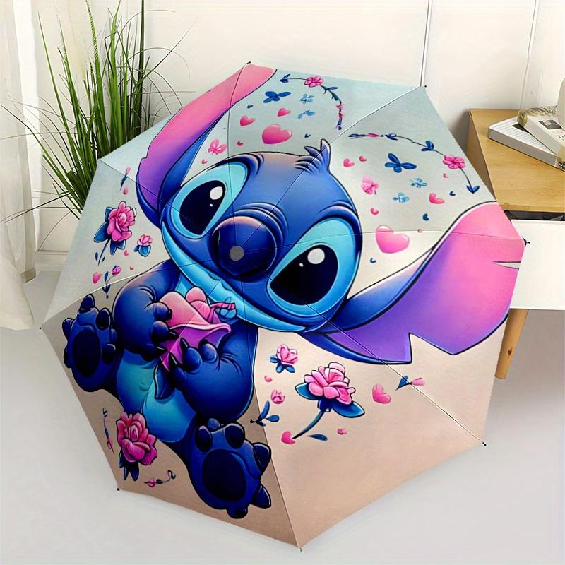 1pc Stitch Automatic Umbrella | Portable Foldable 8-Rib Manual Open, Casual Accessory, Durable Canopy yy250823071