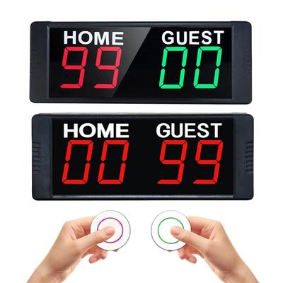 Marcador digital multideporte con brillo ajustable, pantalla de cuenta regresiva y marcadores electrónicos.