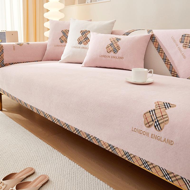 

Chenille Sofa Cushion Four Seasons Universal Cushion Cover Cloth Backrest Leather Sofa Cover 70*70cm