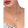Silver Tone Pear Contemporary Brass Chain For Women