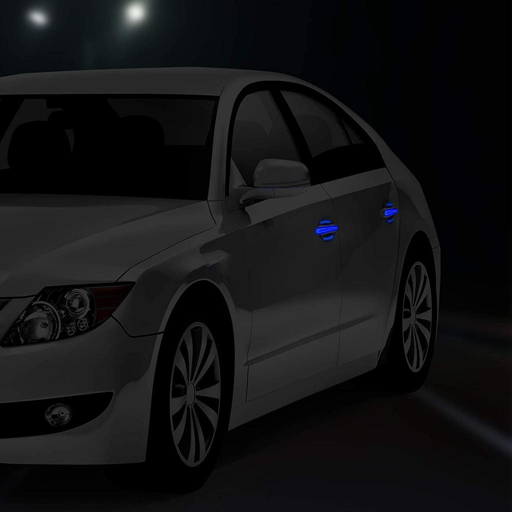 Car Fluorescent Door Handle Protector Protective Film 8 Pack Door Handle Protector Reflective Sticker