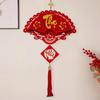 1pc Fan Shape Lunar New Year Tassel Pendant Lucky Ornaments Vietnamese Festival Decorations Tet Ornament