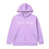 Women's Loose Zip Hooded Sweater Letter Printed Fleece Long Sleeve Casual Cardigan Jacket