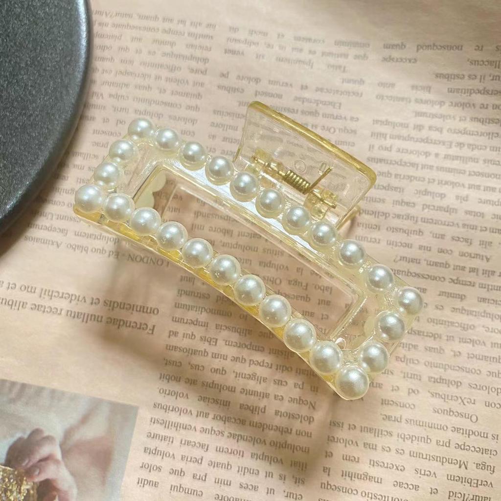 Elegante perlehårspenner for bakhodet – store og små hårnåler og tilbehør i koreansk stil