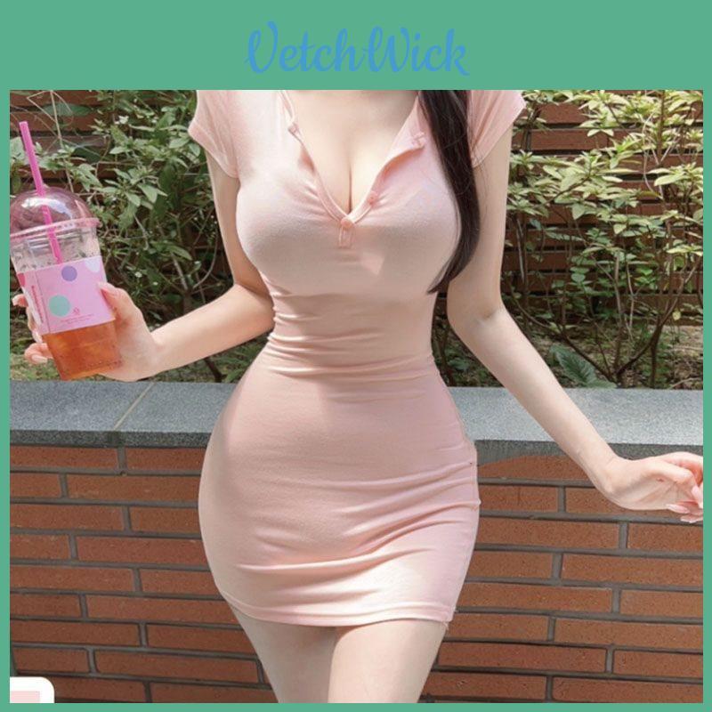 Pure Desire Korean Short Bodycon Dress With Knit Fabric For Summer Fashion