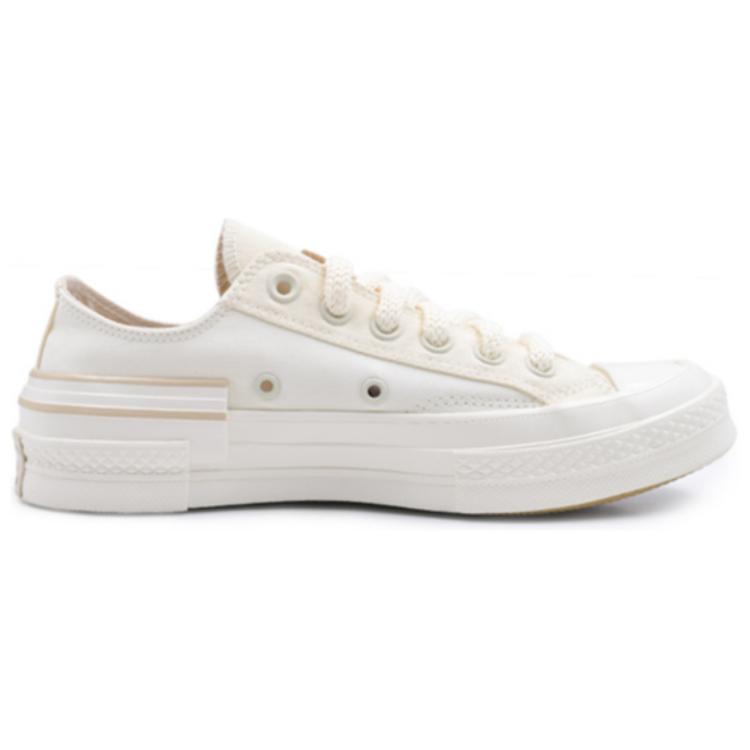 Converse Chuck 70 Comfortable Versatile Low-top Canvas Shoes Unisex White and Brown