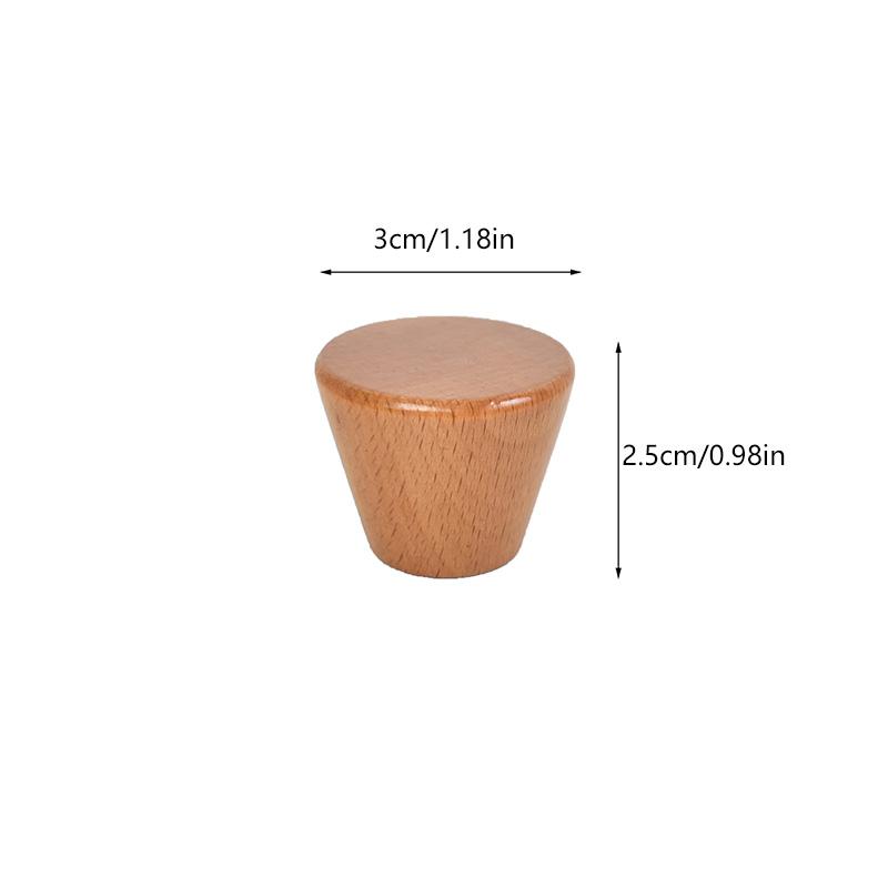 1PC Rukojeť skříňky Hardware Buk Přírodní Knoflíky zásuvek Skříňka tahače Dvířka Kliky kuchyňských zásuvek Knoflíky masivní dřevo