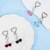 1PC Luxury Cherry Keychain for Women Decoration Designer Cherry Pendant Wallet Decor Fruit 7.5x2.6cm